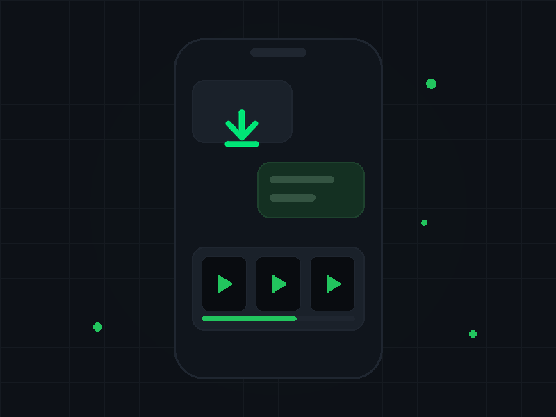 Universal Downloader bot delivering a downloaded video inside a Telegram chat